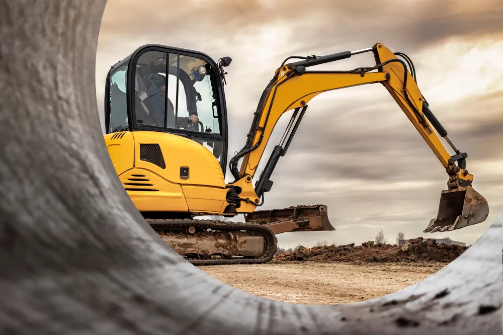 Mini-pelle JCB - BMCD Matériaux